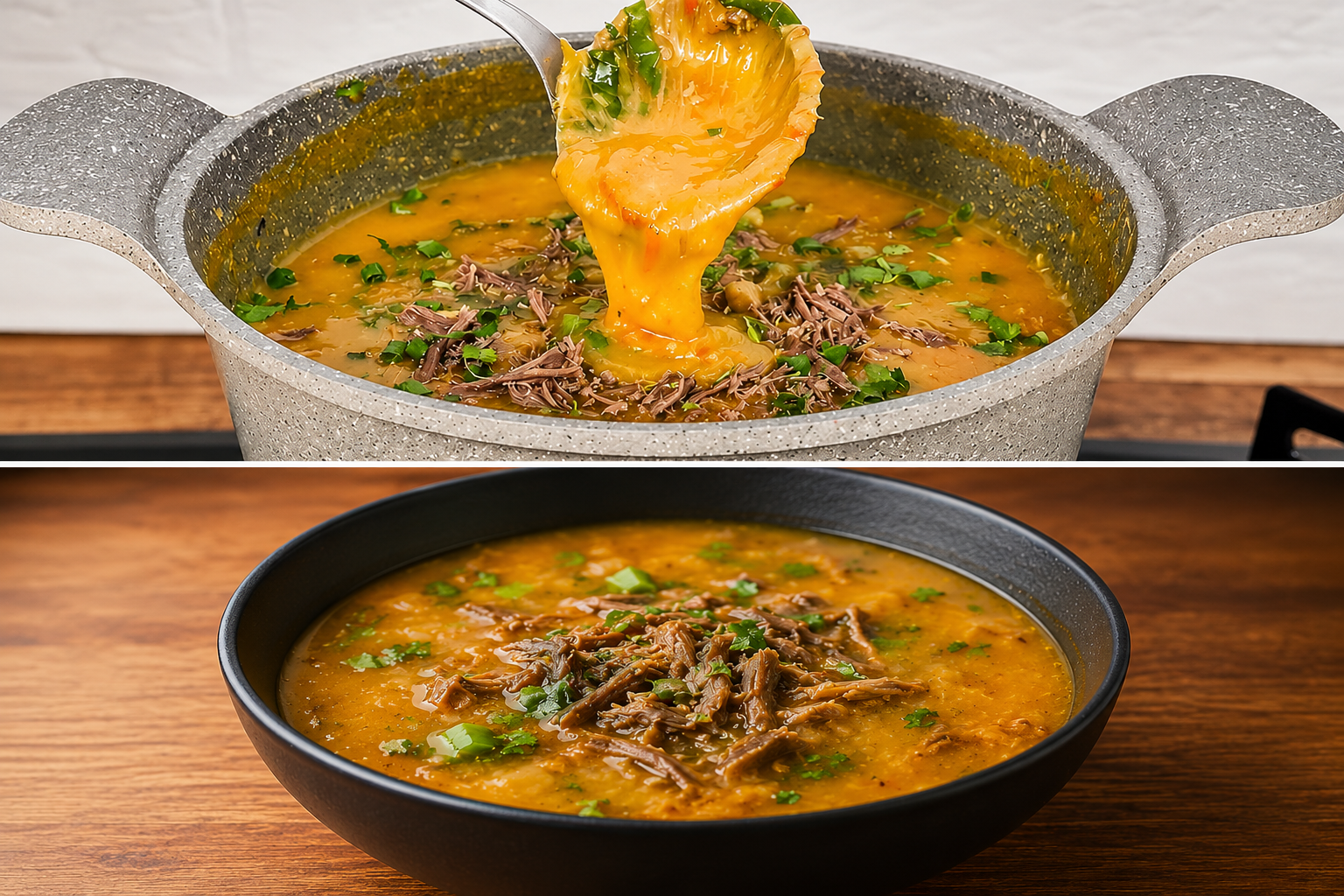 Caldo Nordestino Cremoso e delicioso com Carne de Panela Desfiada!