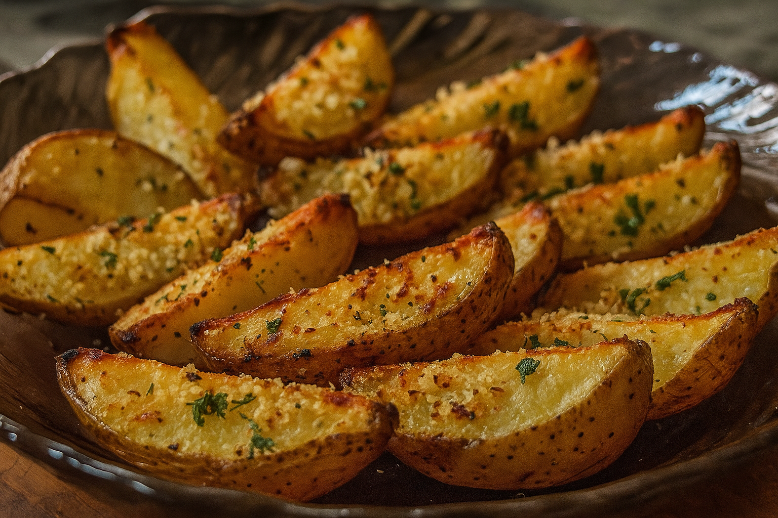Batatas com Alho e Parmesão Crocantes no Forno! Sabor que vicia