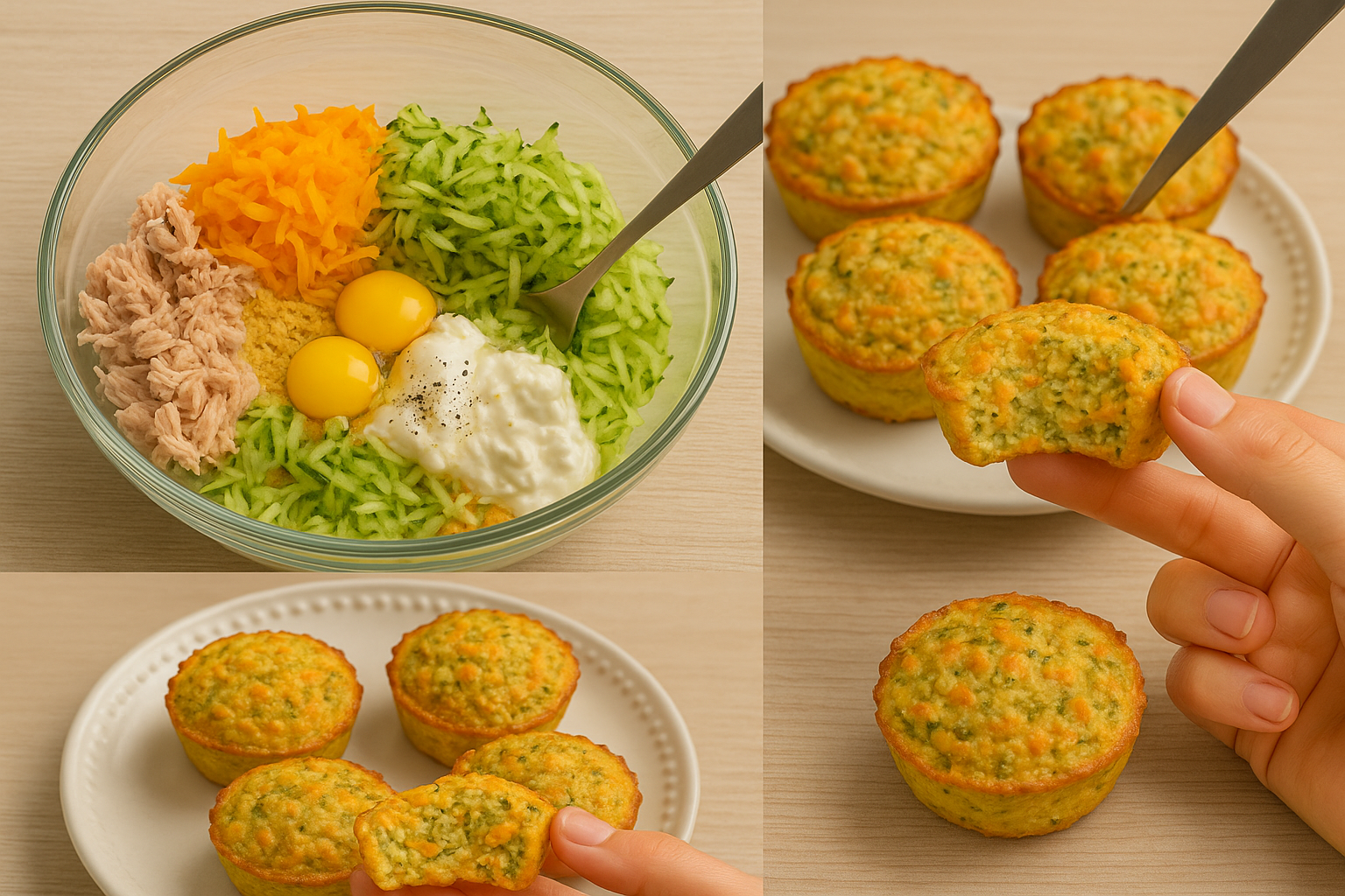 Tortinhas Saudáveis de Atum e Legumes para uma Dieta Low Carb!