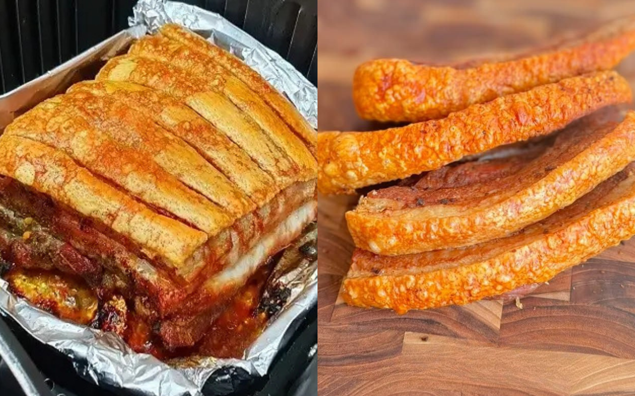 torresmo na Airfryer sem fritura em óleo: Crocante, Suculento e Tão delicioso que Vai Sumir da Mesa!