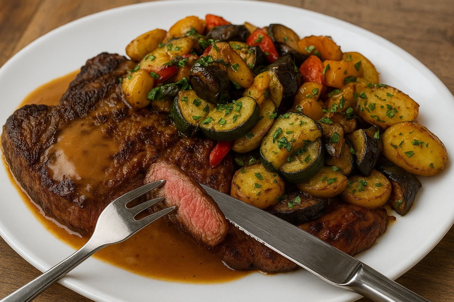 Fraldinha com Molho de Cerveja e Salteado de Legumes: Aprenda a Fazer em 20 Minutos