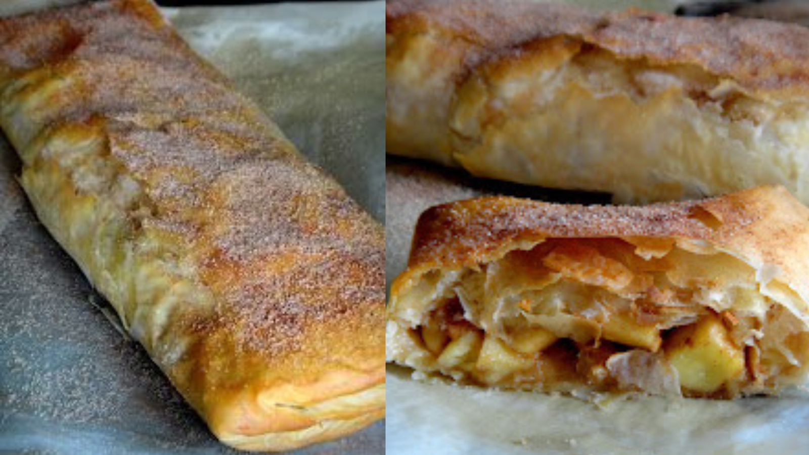 Essa receita viralizou na internet! Strudel de Maçã com Passas e Amêndoas Crocante – uma delicia!