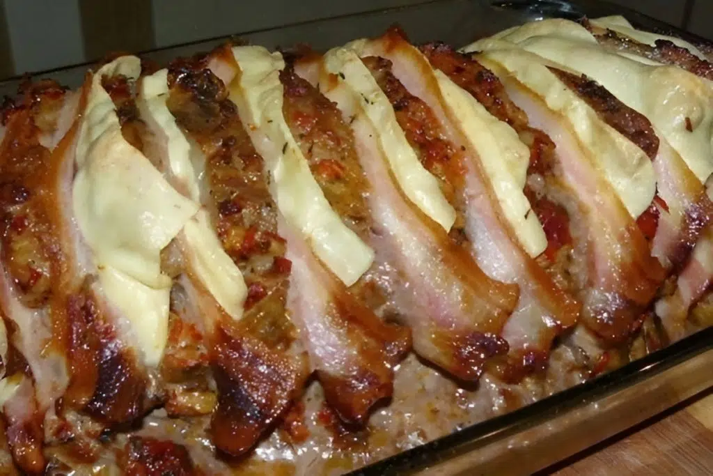 Lombo Recheado Assado com Queijo Derretido – Suculento e Delicioso. Barato e fácil de fazer