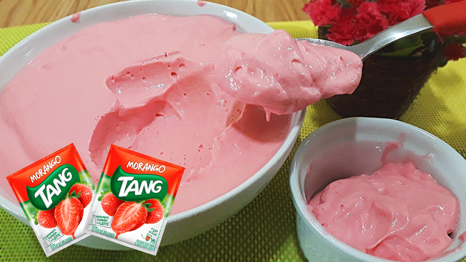 Fiz Esse Mousse de Morango com Tang em 5 Minutinhos e Todo Mundo na Casa Fica Pedindo Bis – Cremoso, Barato e fácil de fazer!