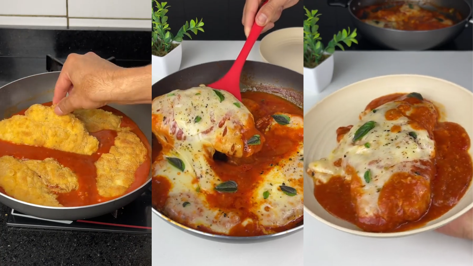 Esse Frango à Parmegiana Diferenciado Fica Tão Crocante por Fora e Suculento por Dentro Que Vai Sumir da Travessa em Segundos!