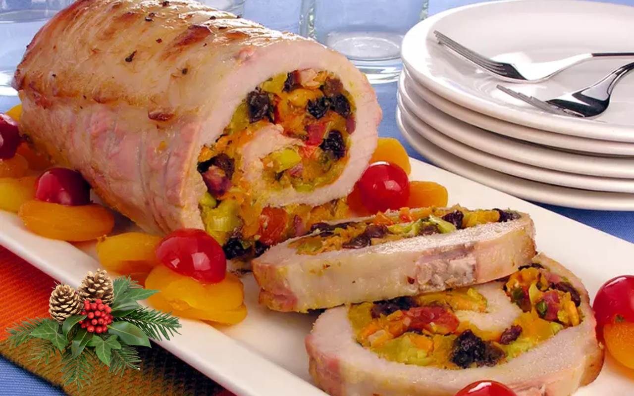 Esse Lombo Recheado de Natal Fica Tão Suculento Que Todo Mundo Pede a Receita – Faça e Surpreenda a Família!