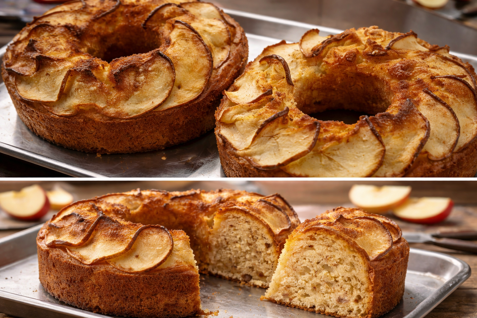 Bolo Caseiro de Maçã Fica Tão Fofo,e Molhadinho que É Impossível Parar em Uma Fatia Só – Minha Família Come Inteiro Ainda Quente!