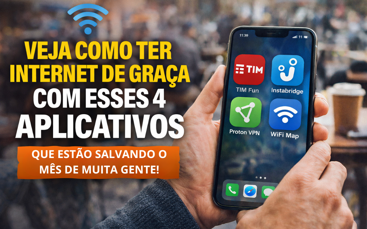 Veja Como Ter Internet de Graça em 2026 com Esses 4 Aplicativos – Funciona Mesmo e Muita Gente Tá Usando Todo Dia!