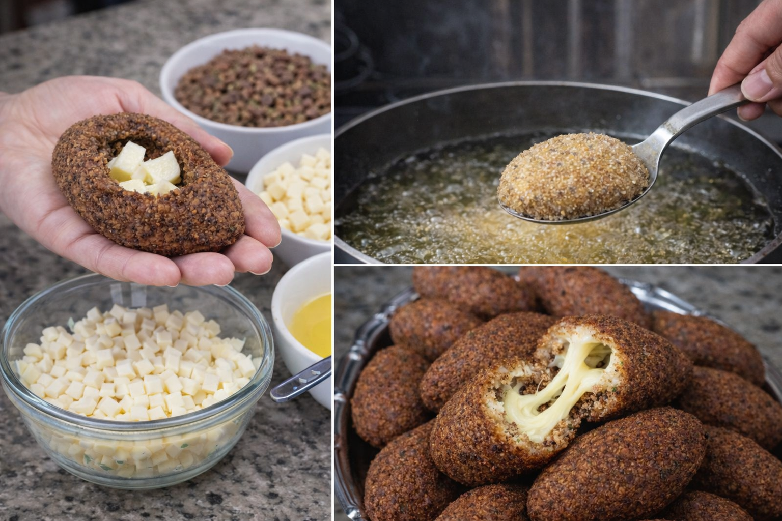 Quibe Frito Recheado com Mussarela é Tão Crocante Por Fora e Derrete Por Dentro Que Some da Mesa em Minutos!