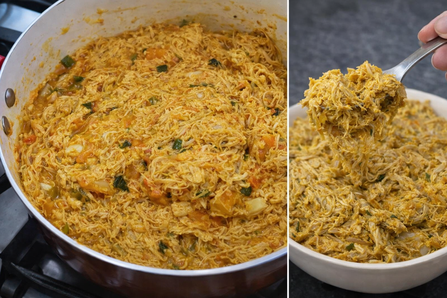 Frango Desfiado Cremoso Proteico Tão Gostoso e Suculento que Vai Sumir da Marmita em Minutos – Perfeito pra Dieta e Pra Toda Família!