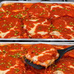 Parmegiana de Coxa e Sobrecoxa Desossada Crocante Por Fora, Suculenta e com Queijo Derretendo!