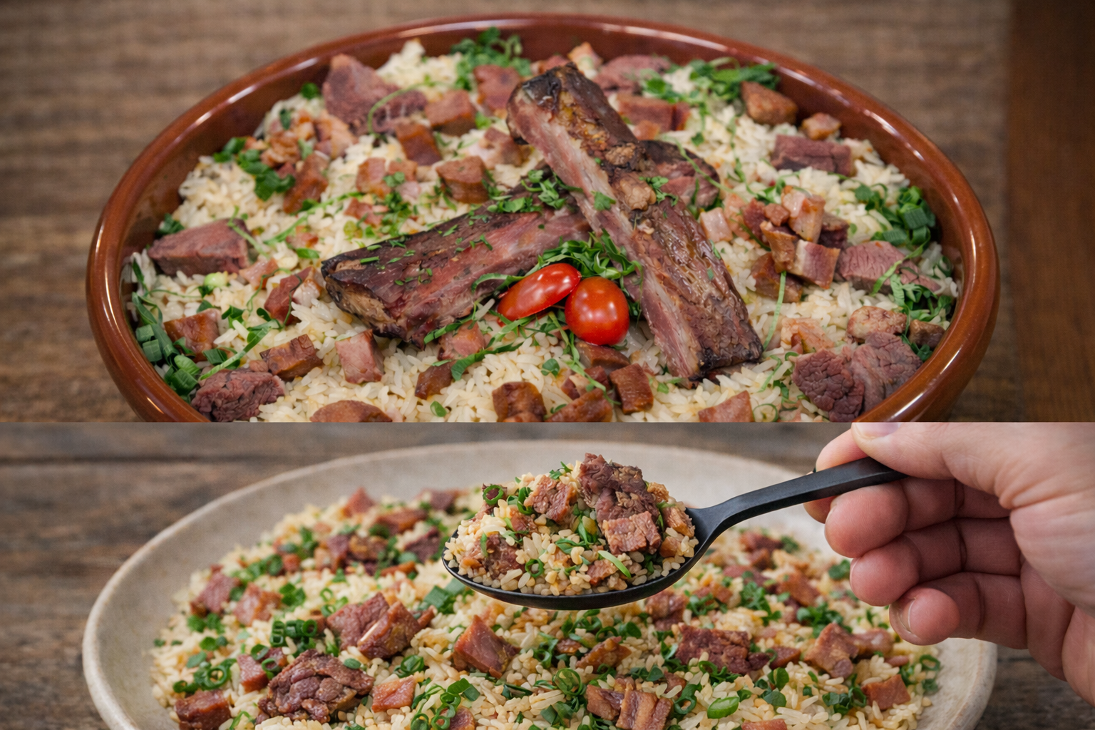 Arroz Tratoreiro com Costela Assada é Tão Irresistível que Some da Mesa rapidinho– Quando Faço Esse Combo, a Família Toda Pede mais!