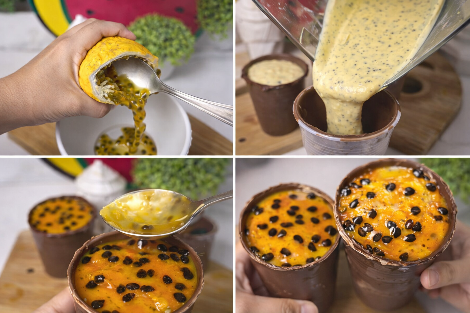 Copo Comestível de Maracujá com Chocolate: Tão Irresistível que Você Vai Comer o Copo e Pedir Bis