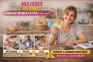Saiba Como mulheres acima de 45 anos podem ganhar renda extra este ano!