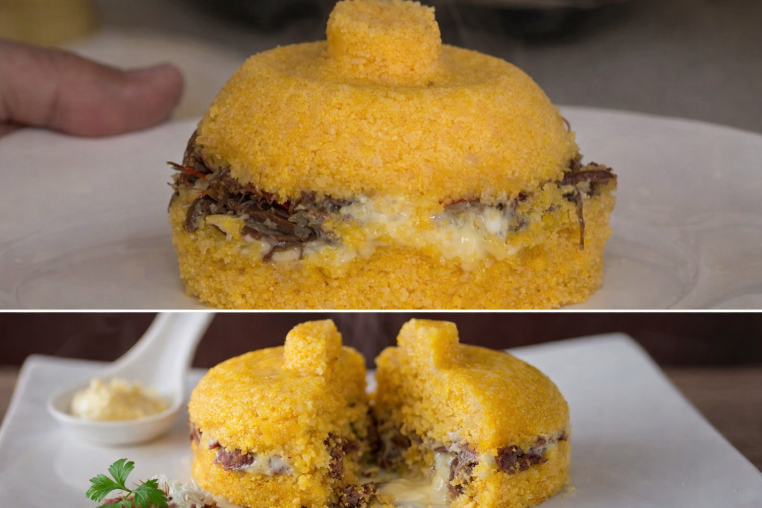 cuscuz goiano com carne seca que é tão gostoso que até quem diz que não curte carne seca pede mais!