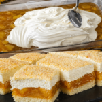 Pavê de Pêssego com Creme Branco: Camadas Molhadinhas, Creme que Derrete na Boca!