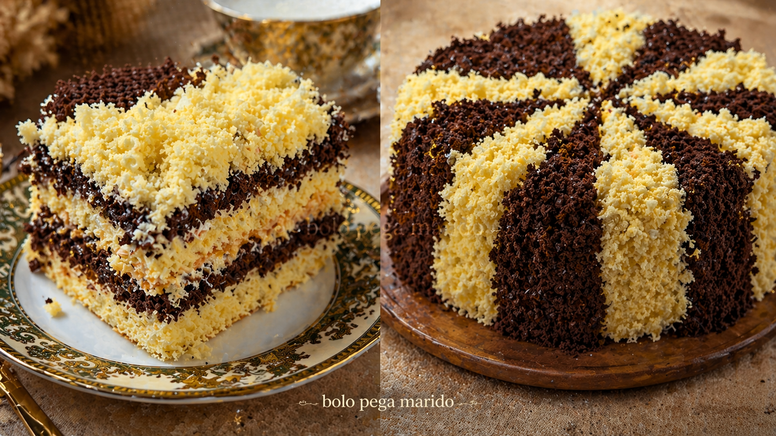 Bolo Pega Marido Mesclado e Cremoso