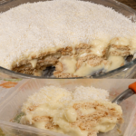 Pavê de Bolacha com Creme Branco e Coco: Camadas Molhadinhas,Derrete na Boca!