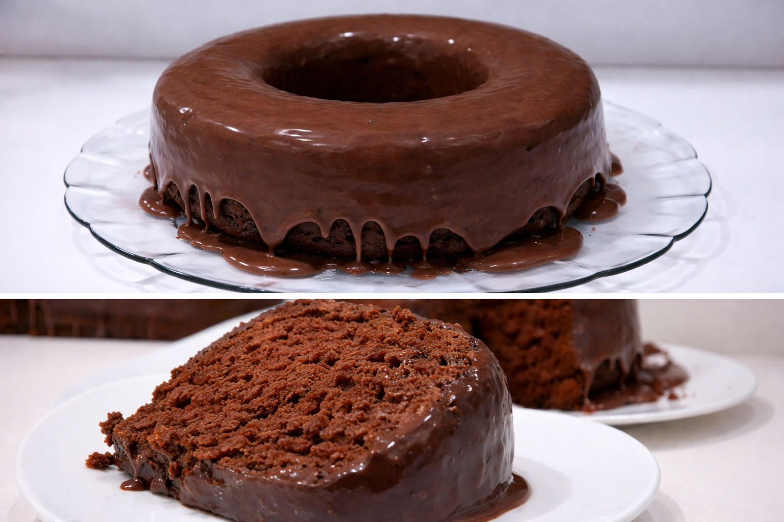 Bolo de Chocolate Simples com Cobertura Cremosa que Derrete na Boca!