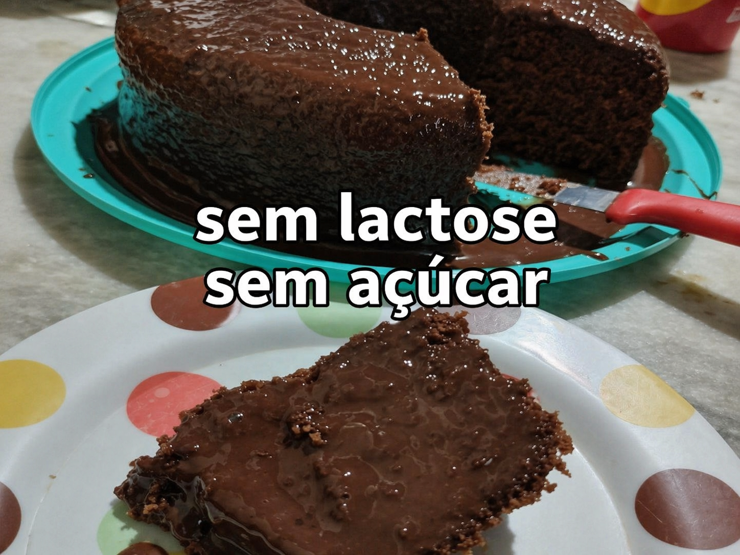 bolo chocolatudo sem lactose e sem açucar que vai conquistar a casa