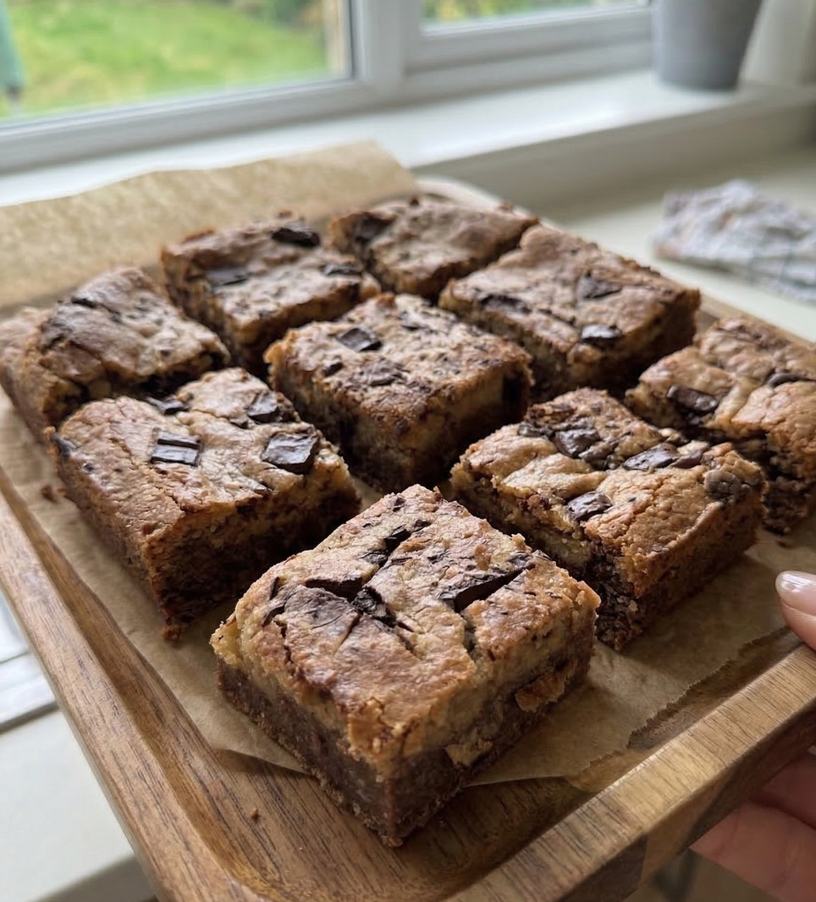 blondies de iogurte grego que conquistam todo mundo