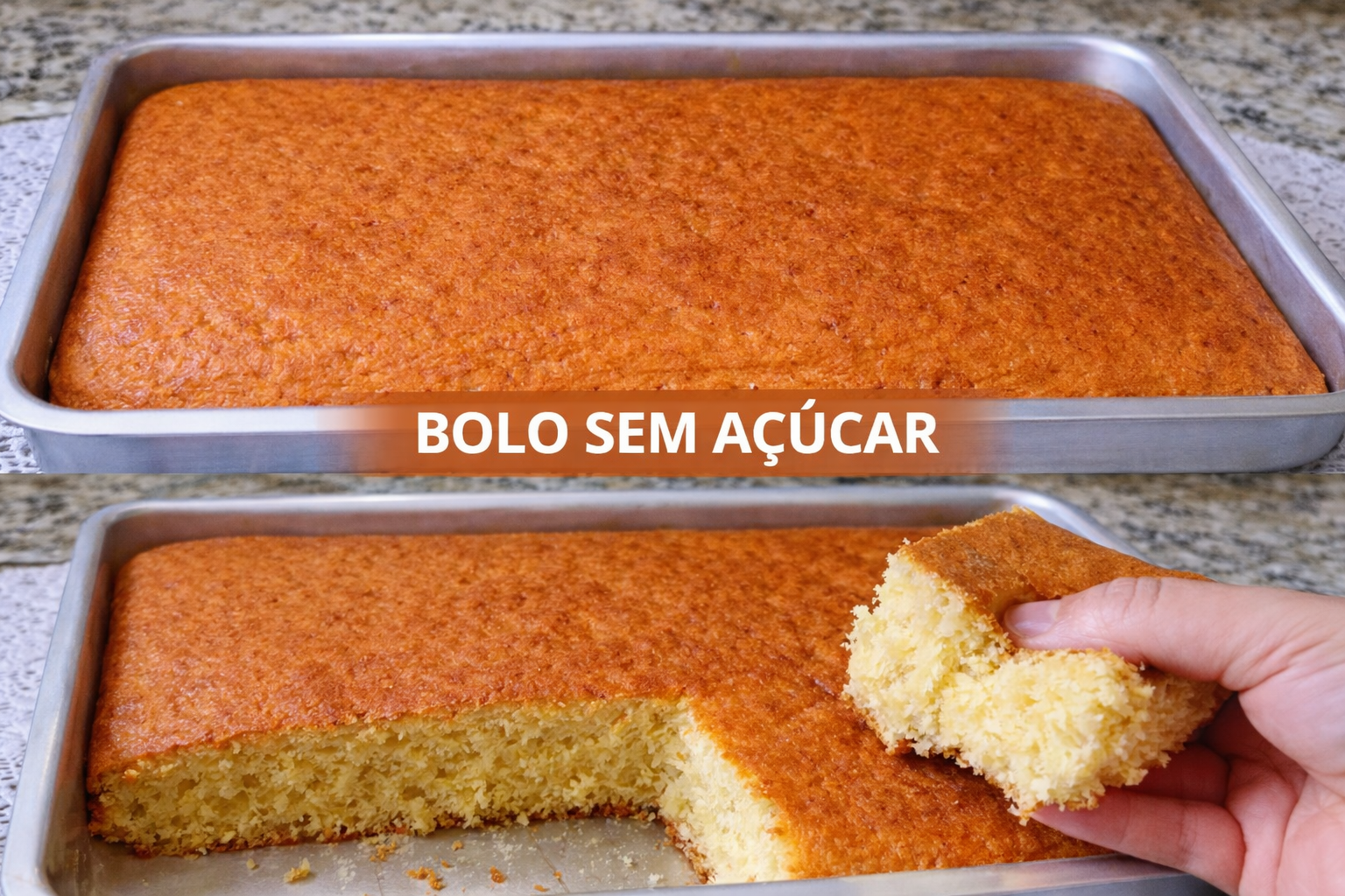Bolo Simples Sem Açúcar que Fica Tão Fofinho e Gostoso que Ninguém Acredita que Não Tem Açúcar!