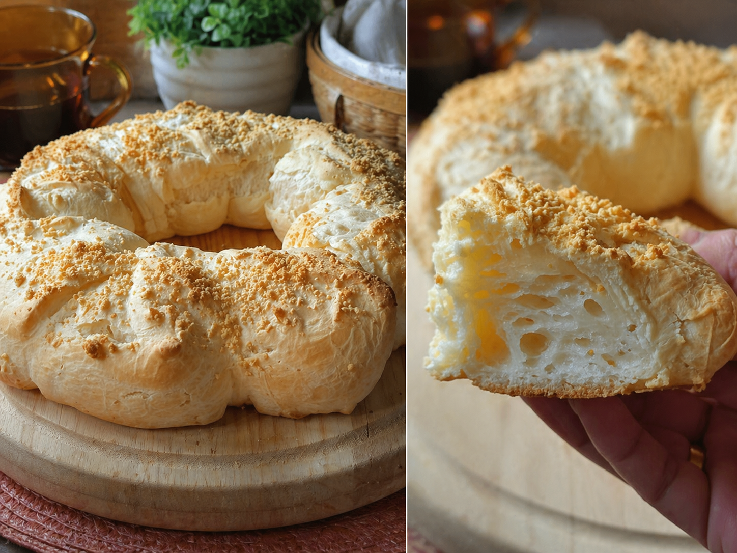 Pão de Queijo de Liquidificador em Forma de Coroa: Fofinho por Dentro, Crocante por Fora!