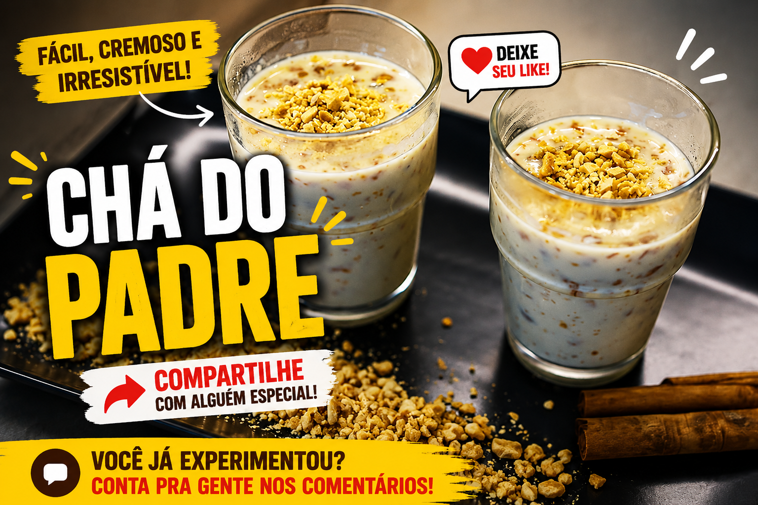 Esse Chá do Padre Cremoso e Quentinho ideal nos dias frios!