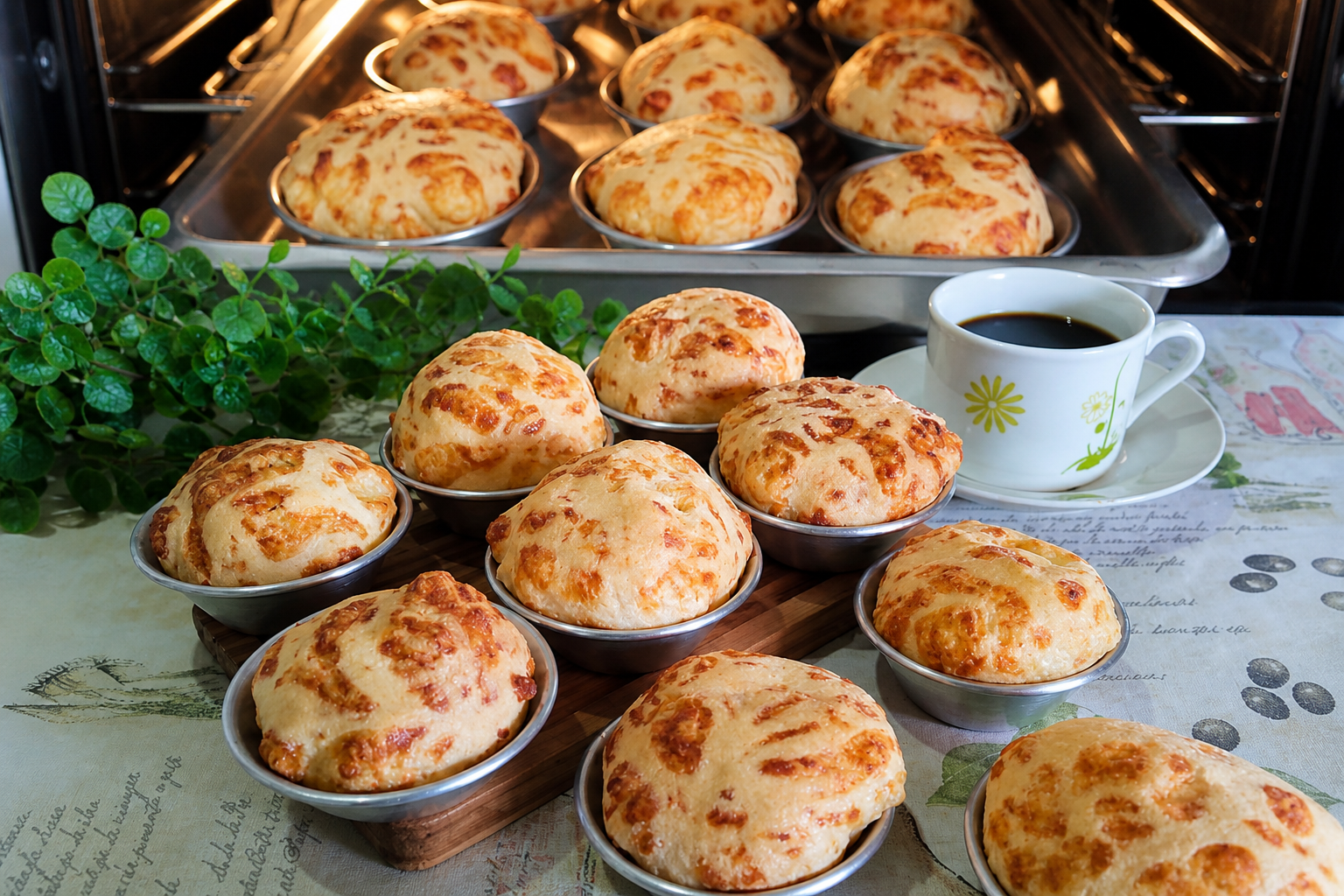 Pão de Queijo de Forminha Macio por Dentro e Crocante por Fora!
