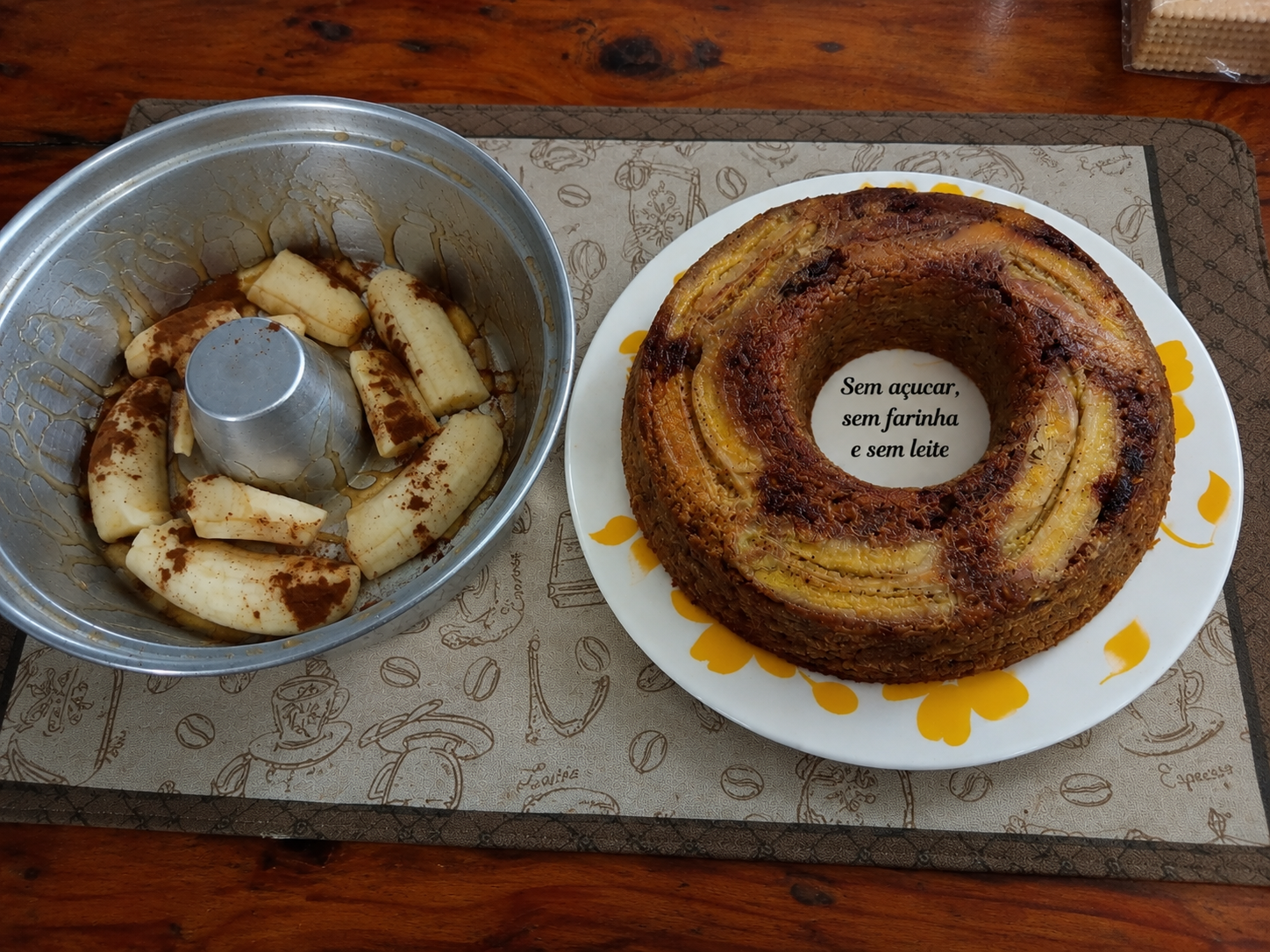 Bolo Fit de Banana Sem Farinha, sem açúcar e sem leite!