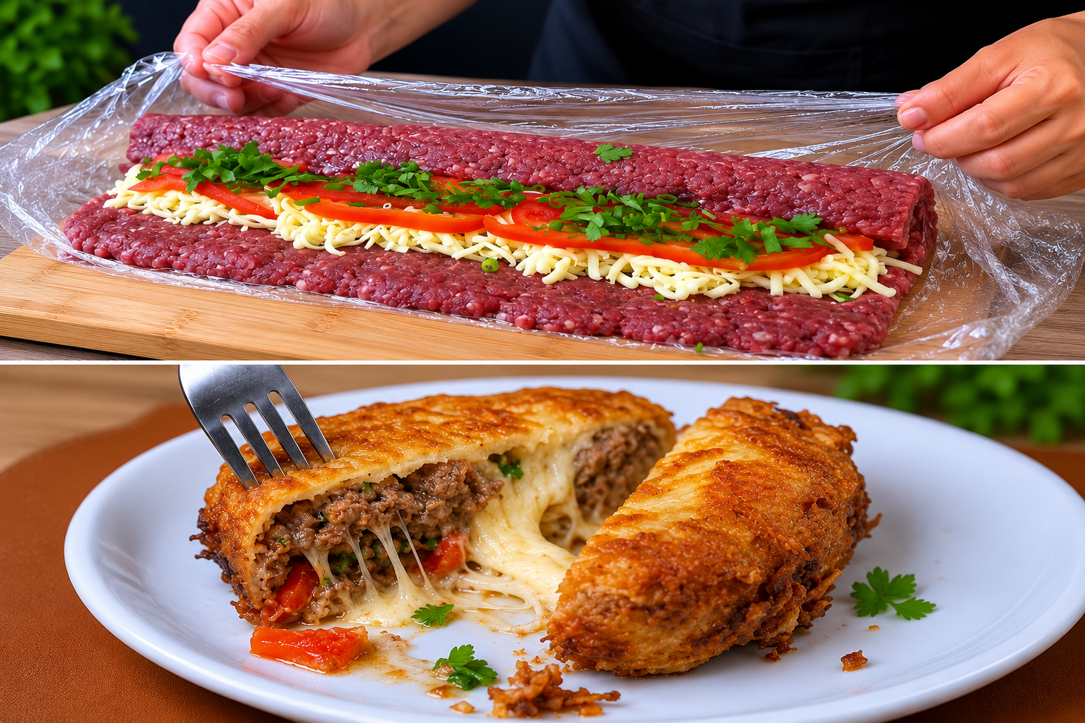 Peguei carne moída tomate e queijo… o resultado ficou inacreditável!