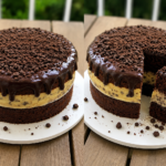 Bolo Vulcão de Chocolate com Recheio de Cookies, a Família Toda ama!
