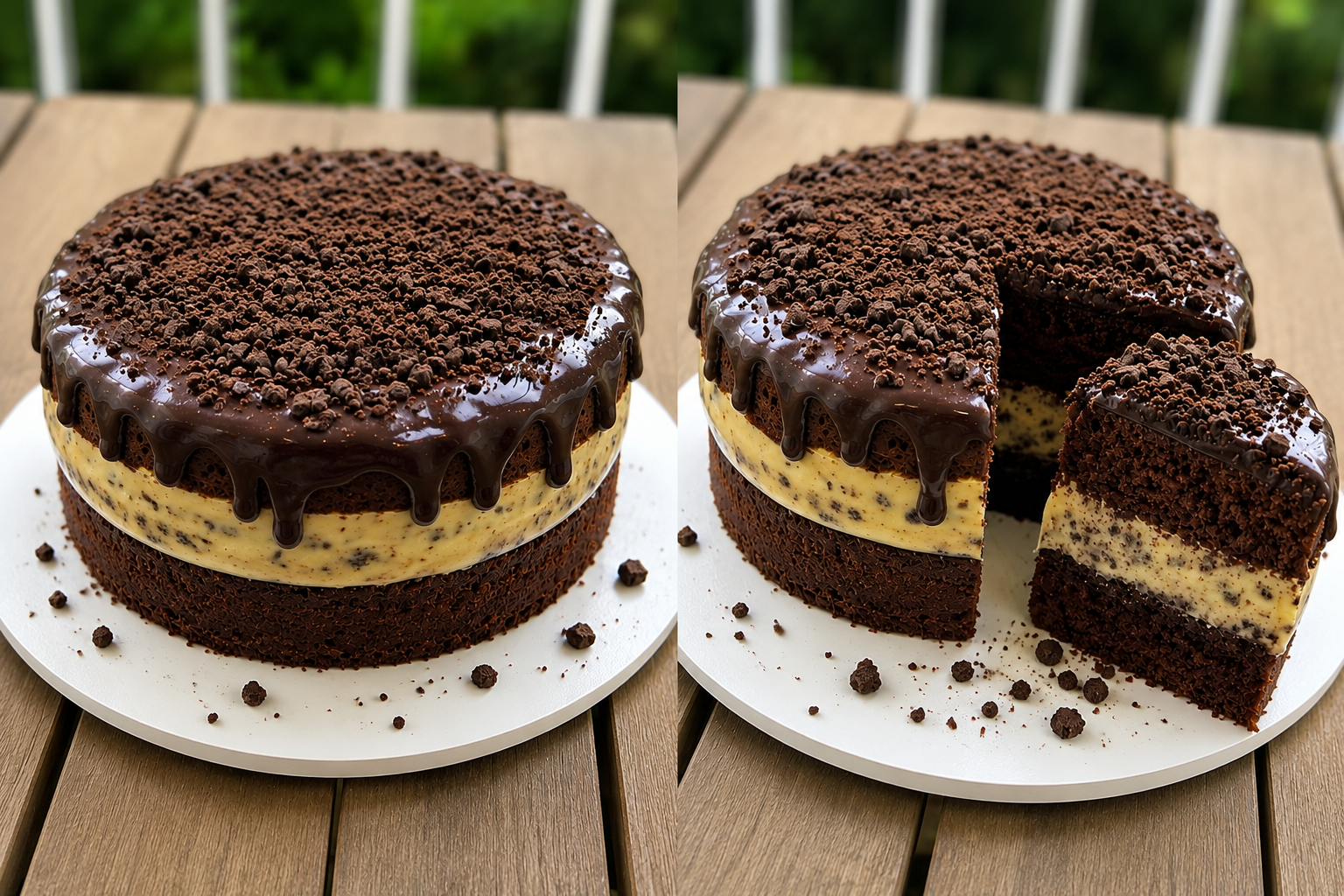 Bolo Vulcão de Chocolate com Recheio de Cookies, a Família Toda ama!