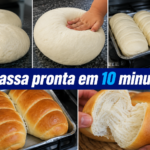 Massa de Pão Rápida em 10 Minutos,fácil e barata de fazer!